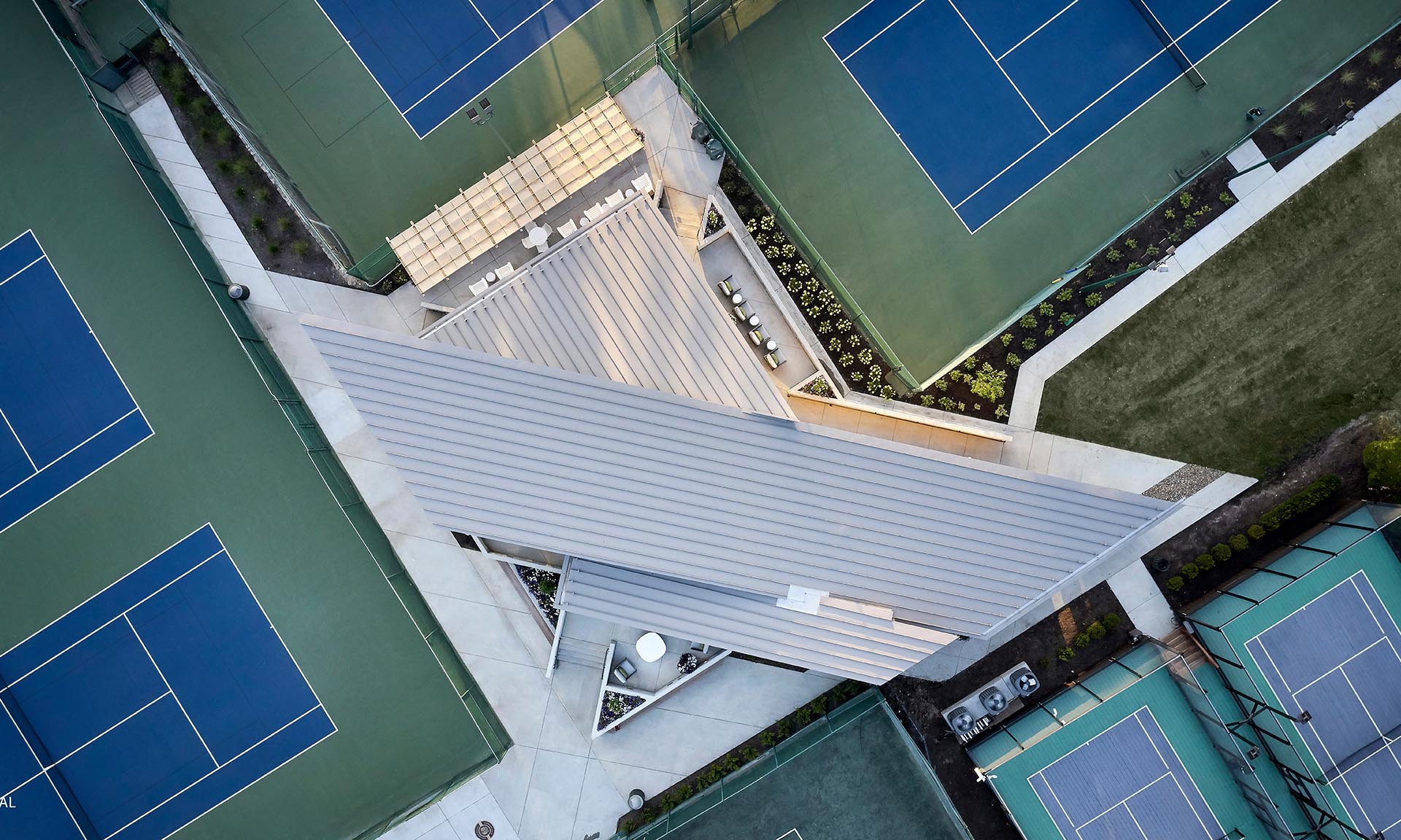 Tennis Pavilion overhead shot