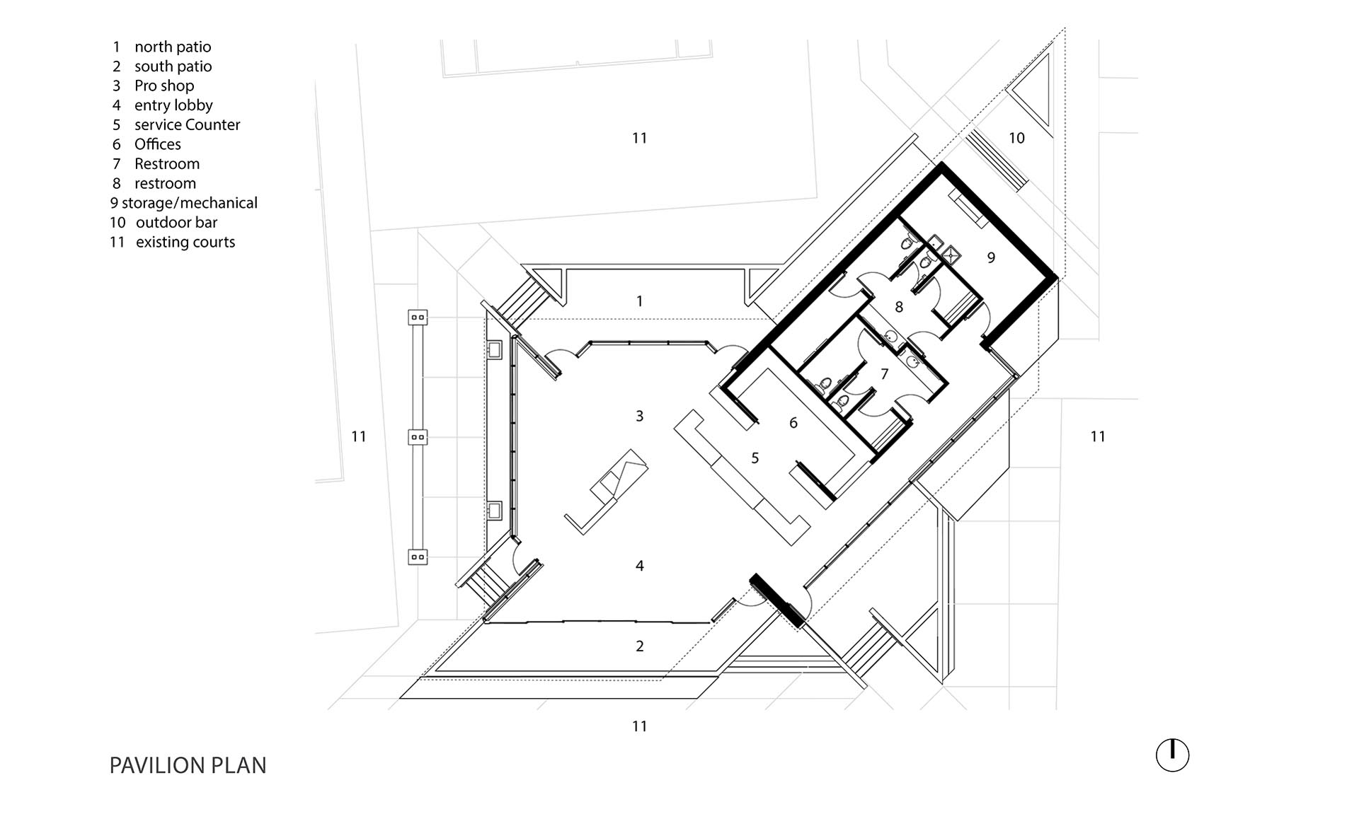 Tennis Pavilion plans