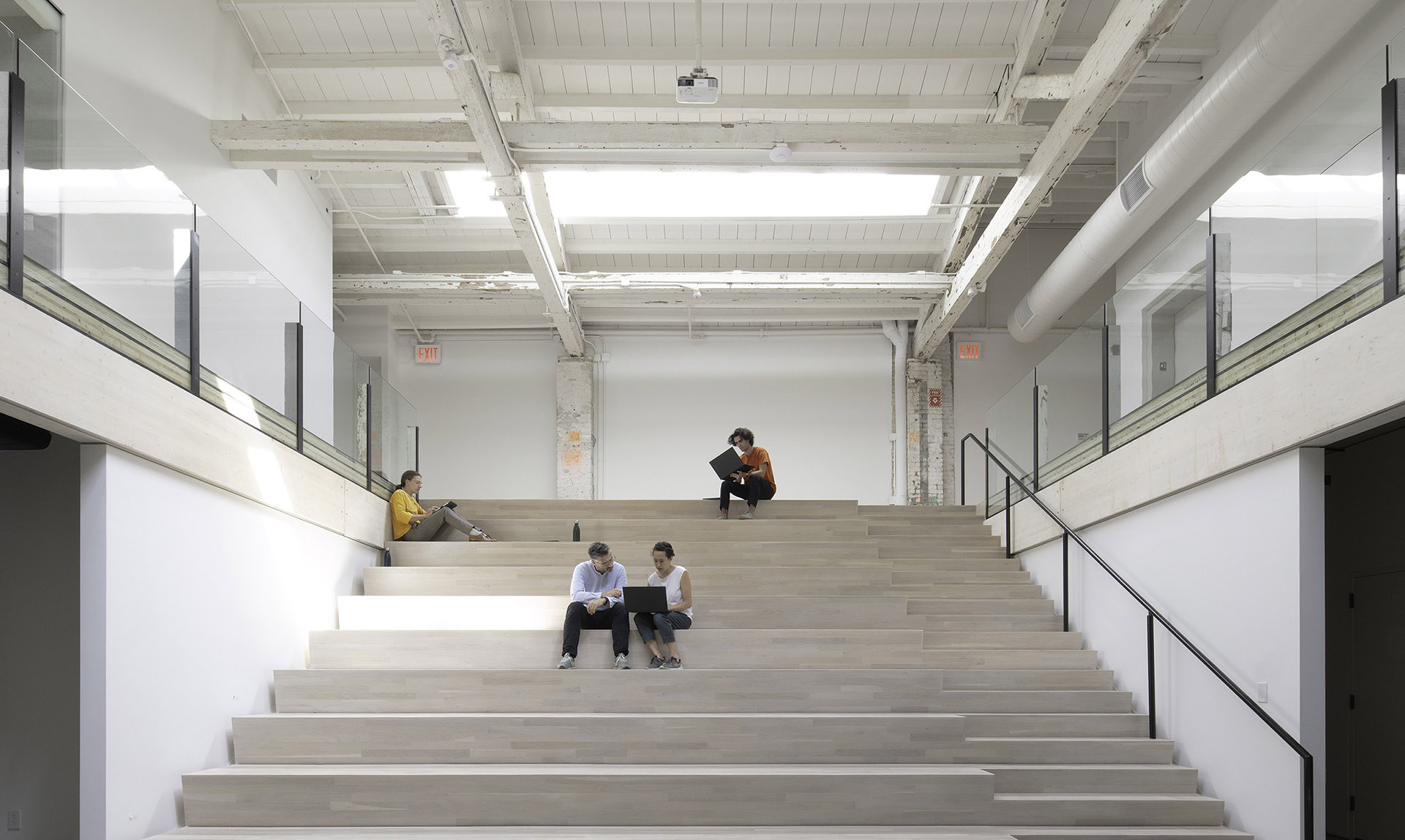 Timber Adaptive Reuse Theater interior steps