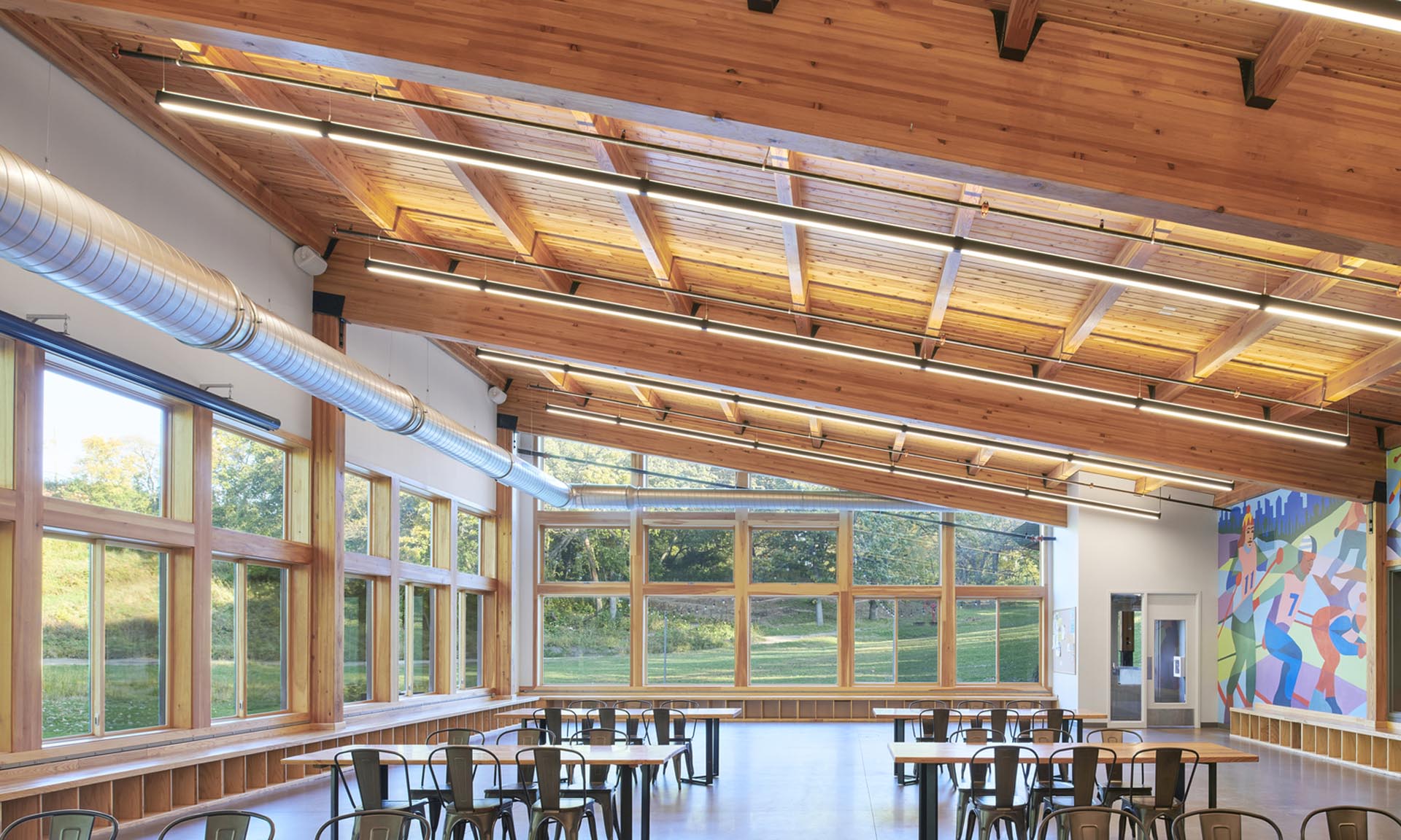 Trailhead Building at Theodore Wirth Park dining area