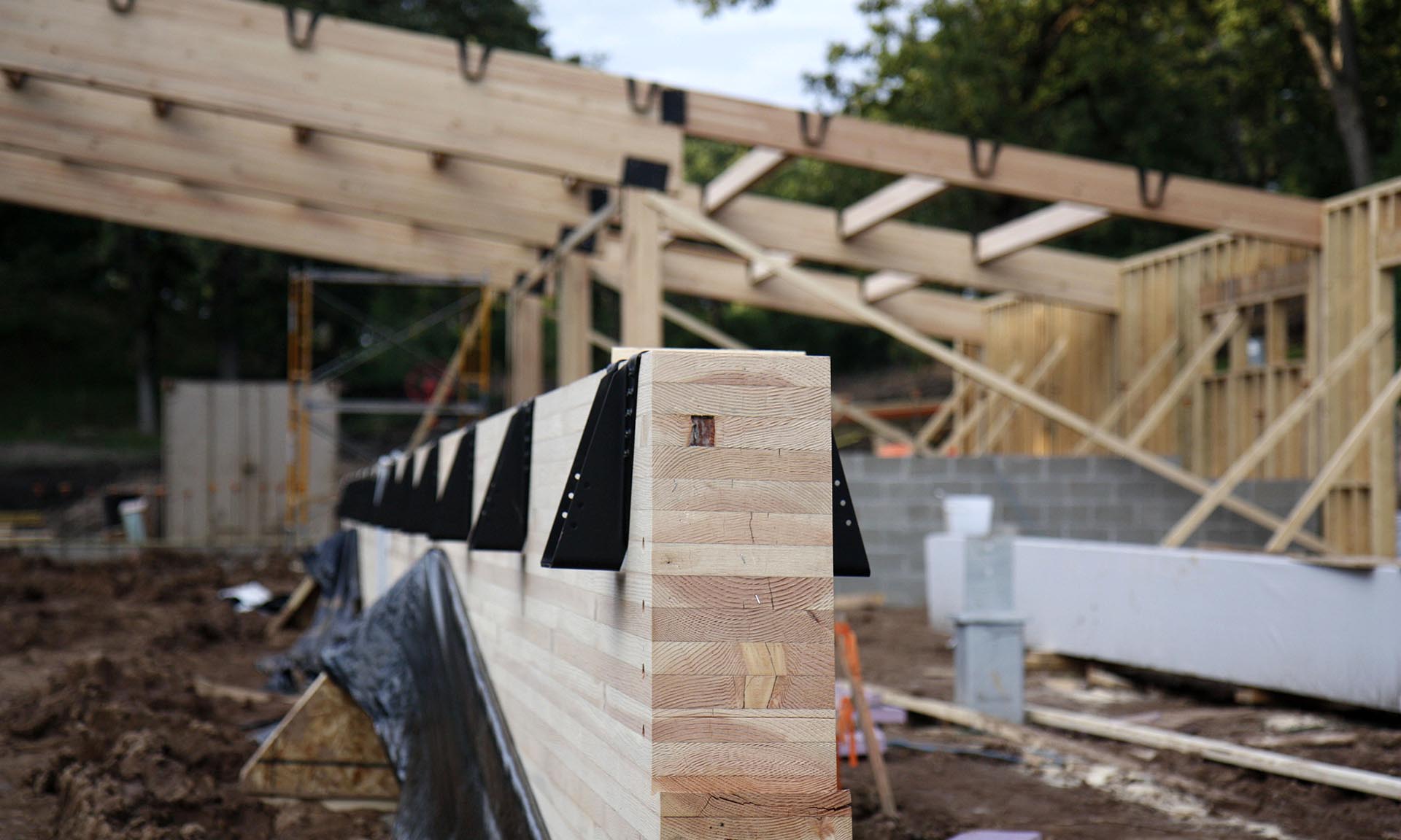 Trailhead Building at Theodore Wirth Park construction