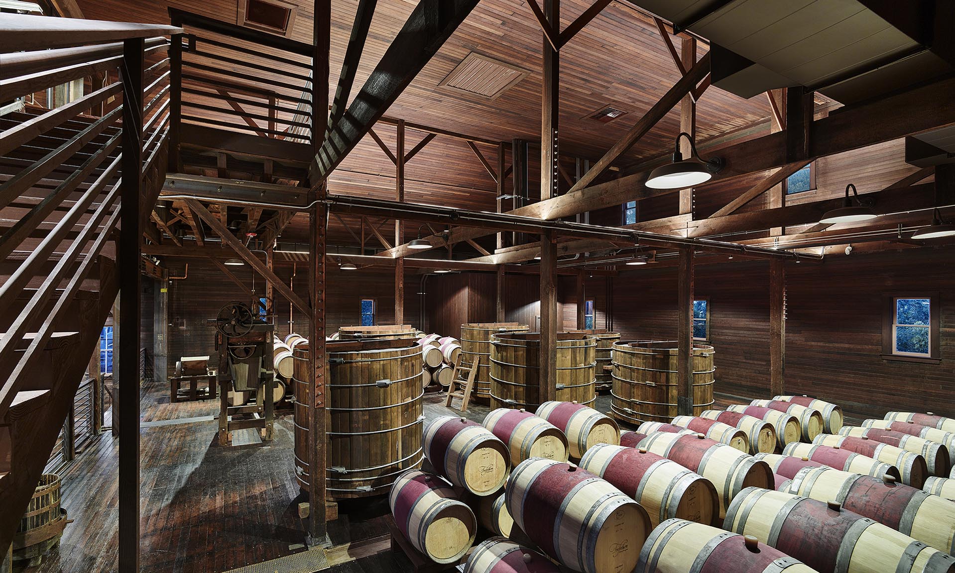 Trefethen Historic Winery cask room