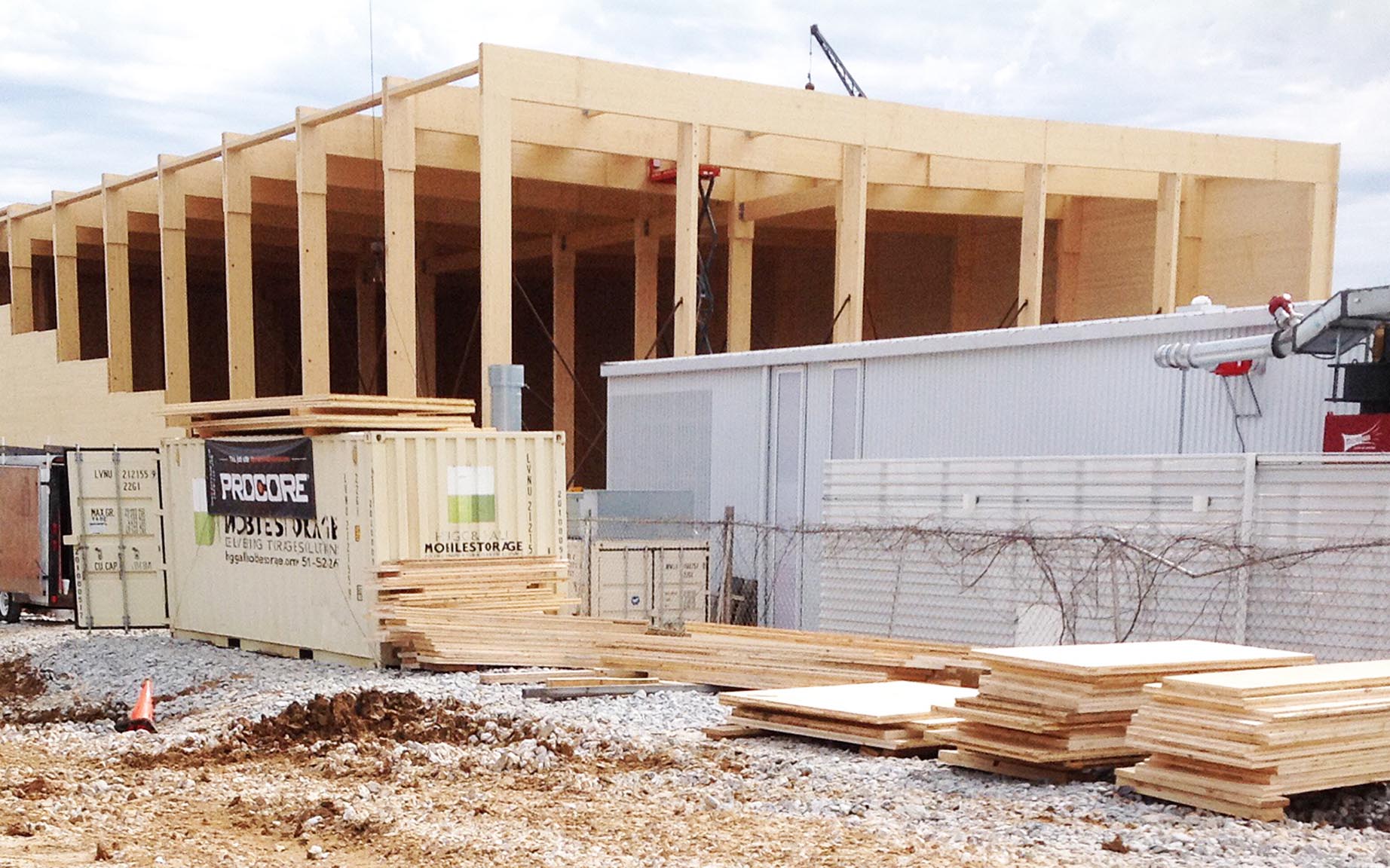 University of Arkansas Library Annex under construction