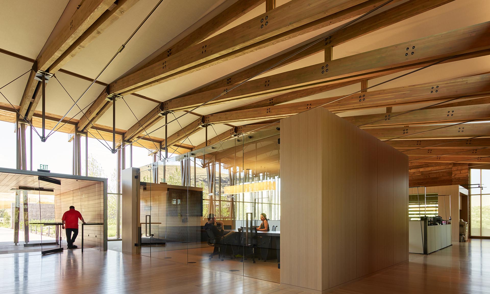 Washington Fruit & Produce Company interior heavy timber