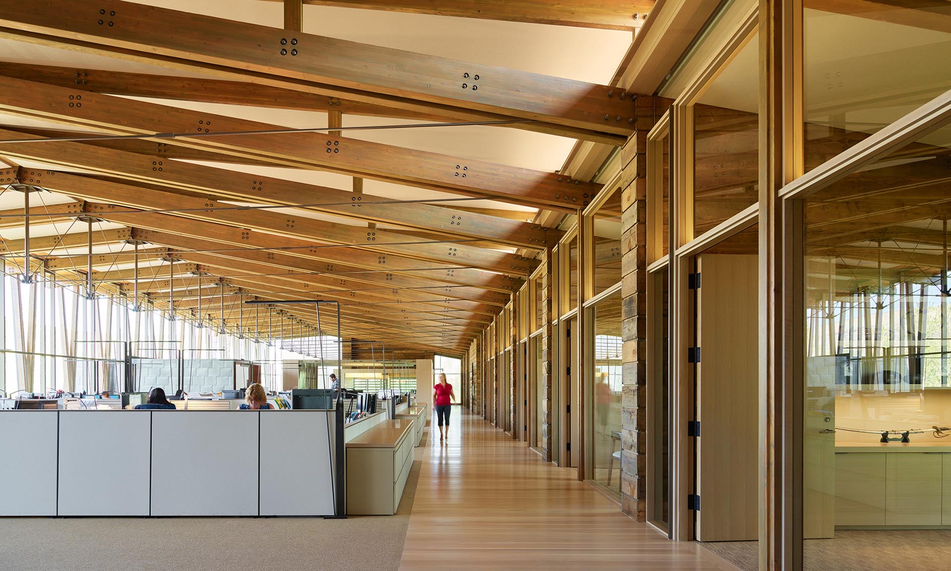 Washington Fruit & Produce Company interior heavy timber