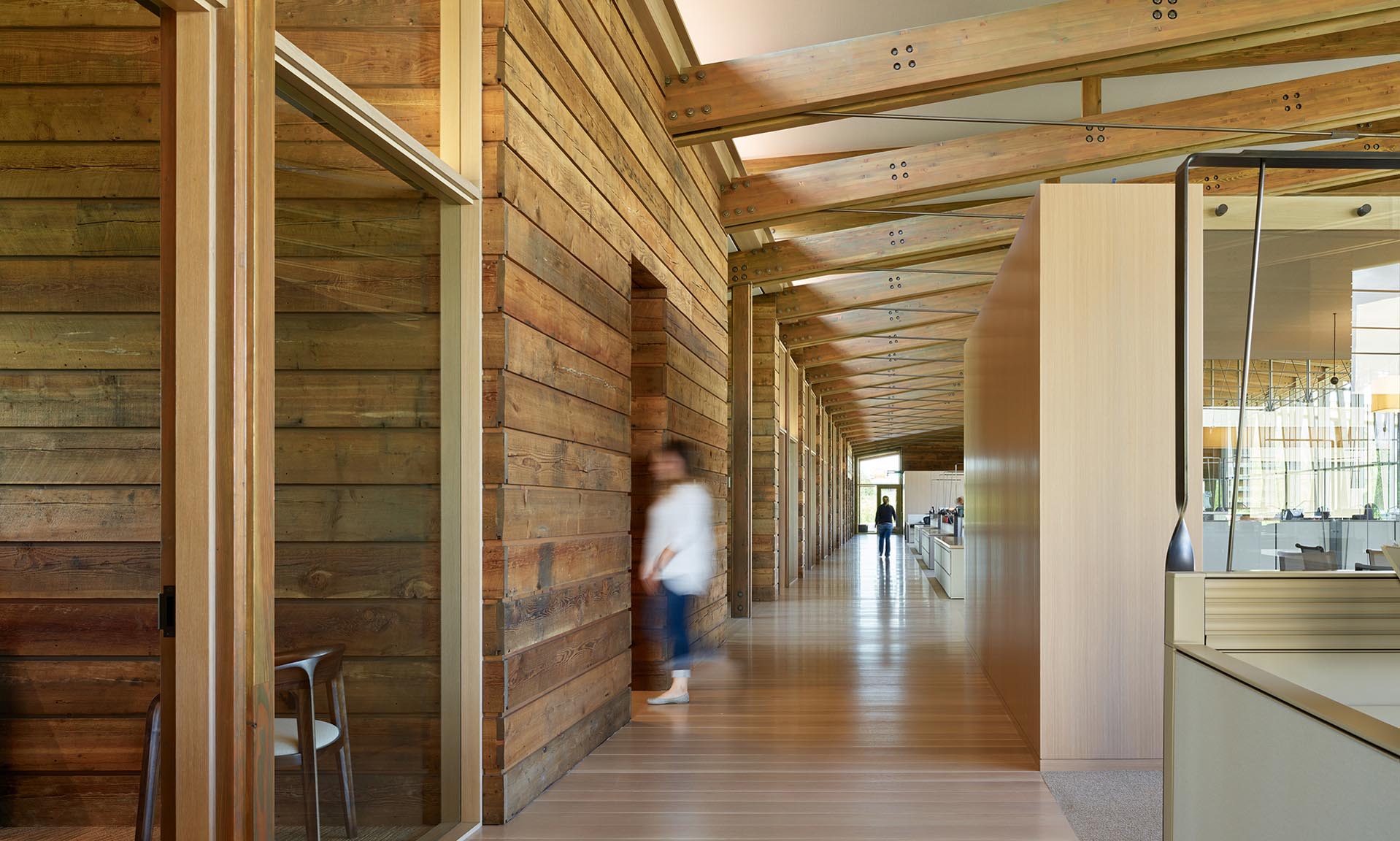 Washington Fruit & Produce Company interior heavy timber