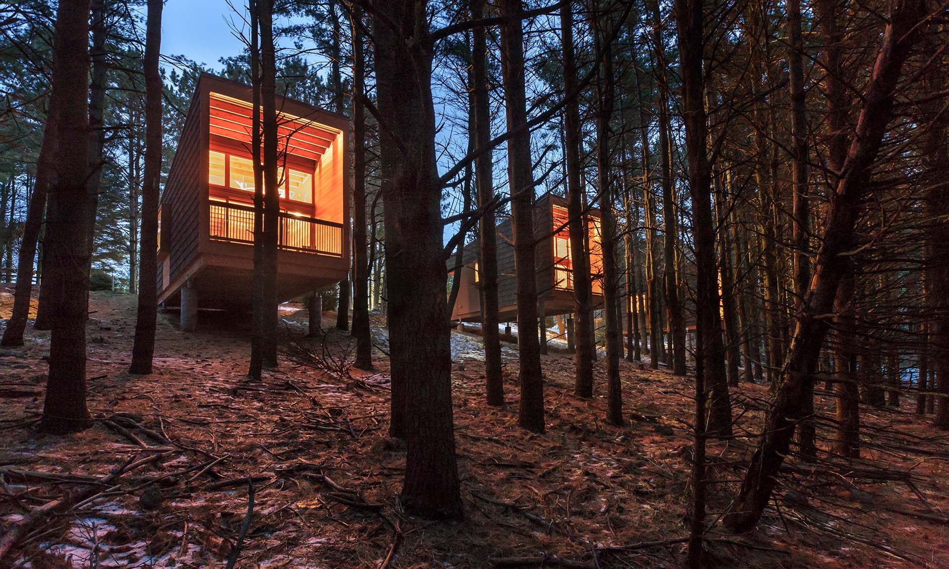 Whitehall Woods cabin exterior