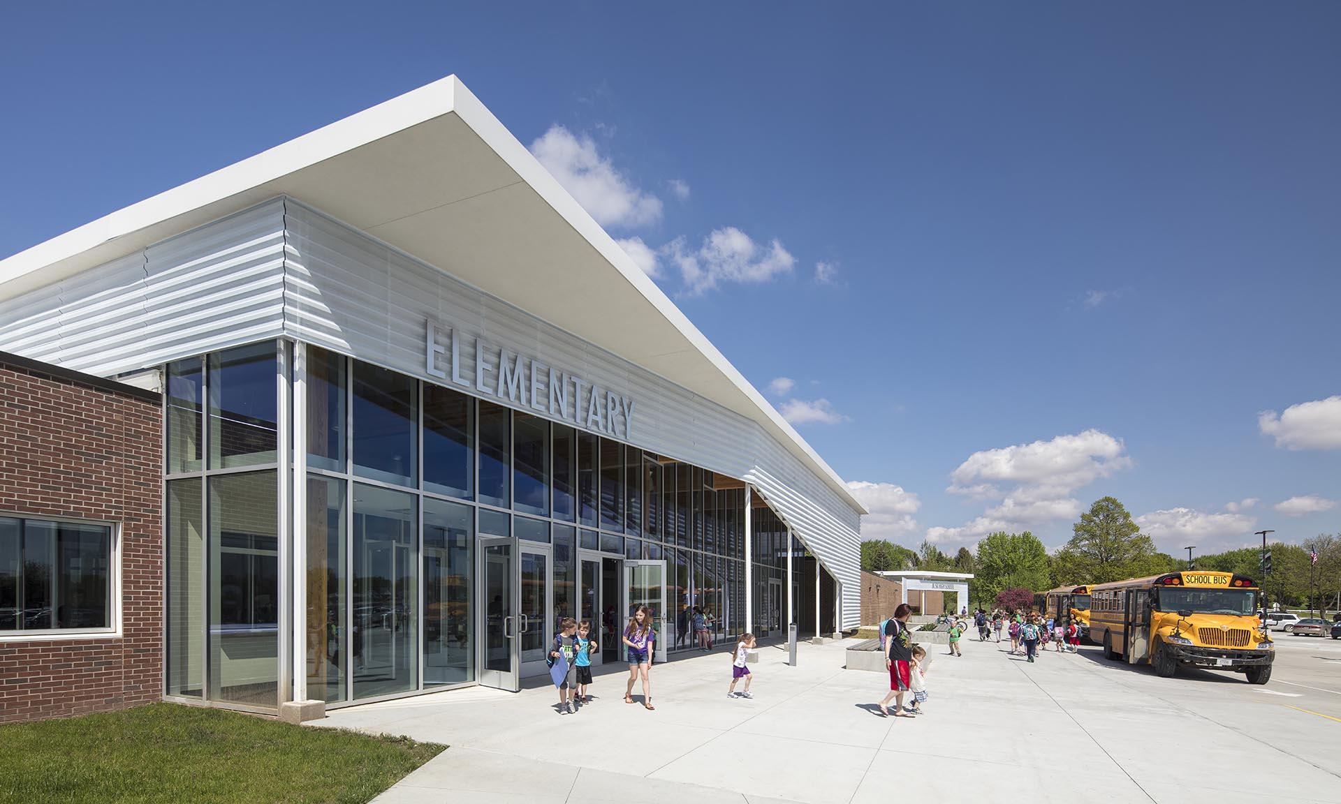 Wisner-Pilger Public Schools Addition front of school